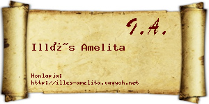 Illés Amelita névjegykártya