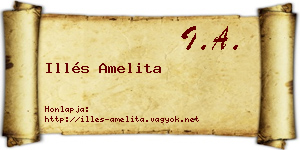 Illés Amelita névjegykártya